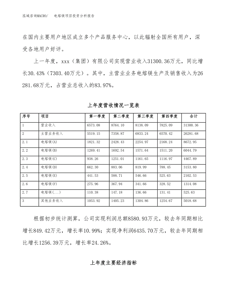 电熔镁项目投资分析报告（总投资18000万元）（75亩）_第3页