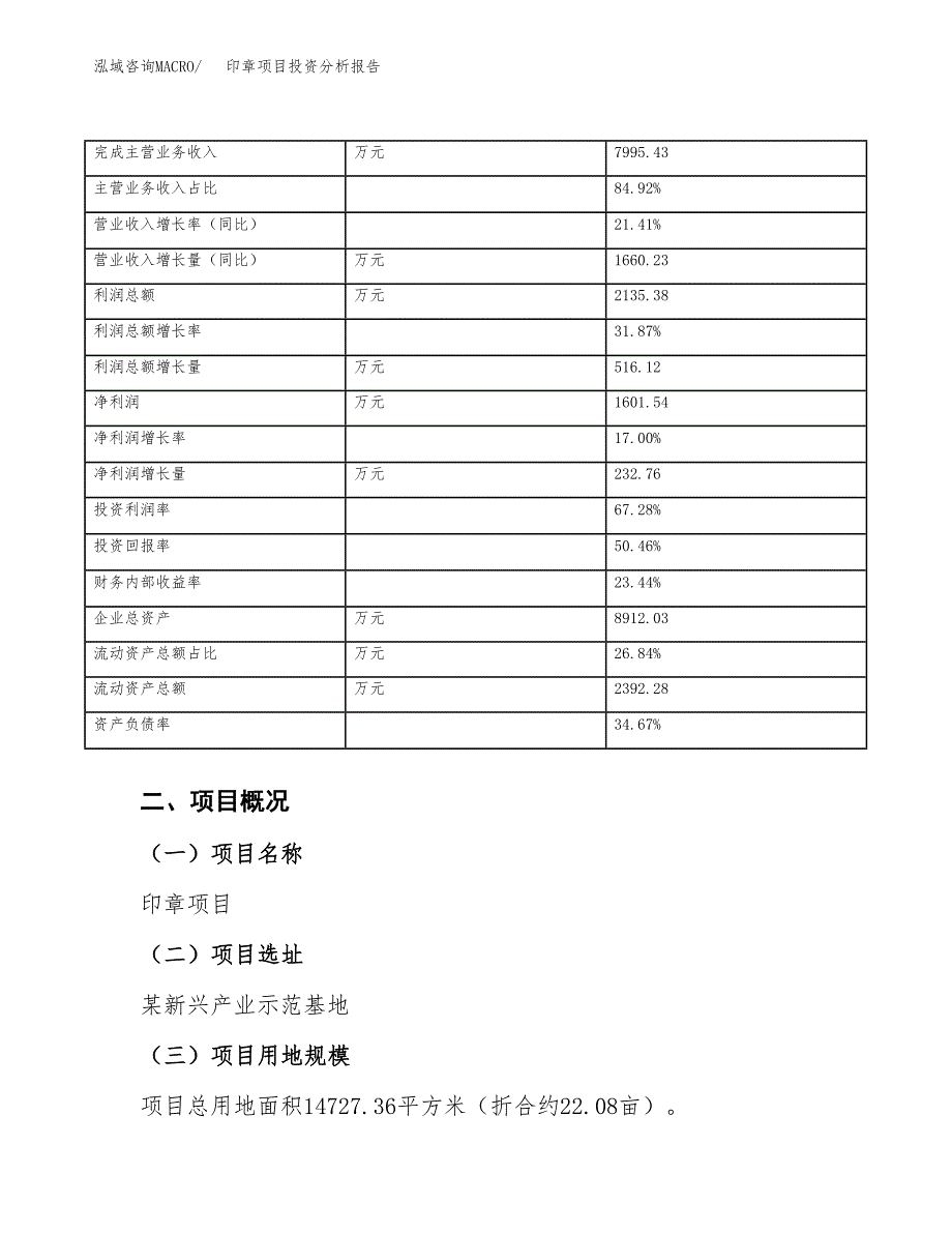 印章项目投资分析报告（总投资5000万元）（22亩）_第4页