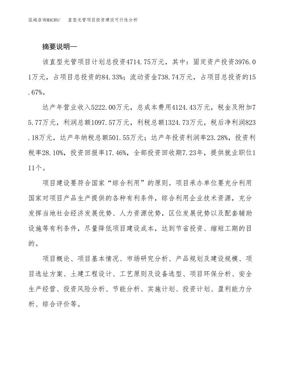 直型光管项目投资建设可行性分析.docx_第2页