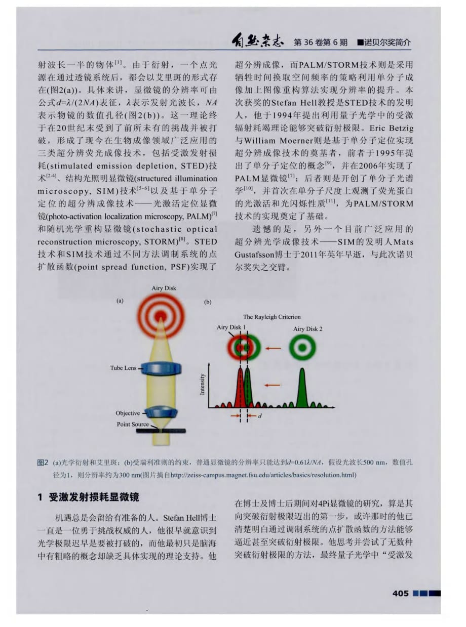 光学超分辨荧光显微成像——2014年诺贝尔化学奖解析_第2页