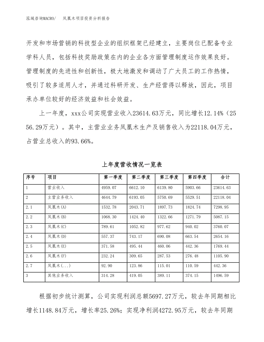 凤凰木项目投资分析报告（总投资11000万元）（41亩）_第3页