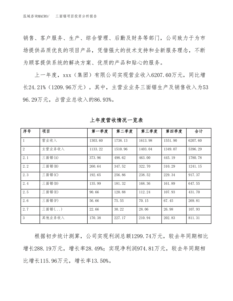 三面锯项目投资分析报告（总投资6000万元）（25亩）_第3页