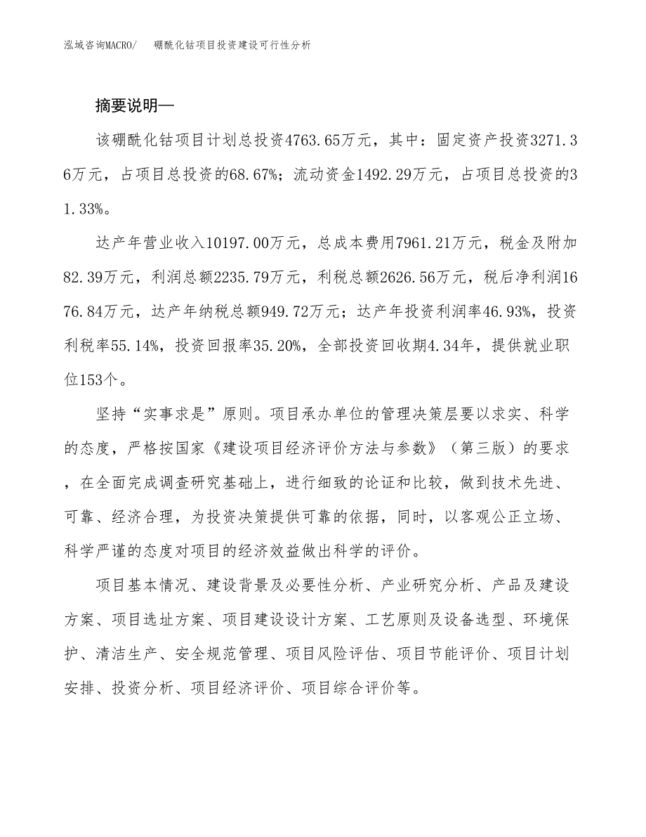 硼酰化钴项目投资建设可行性分析.docx_第2页