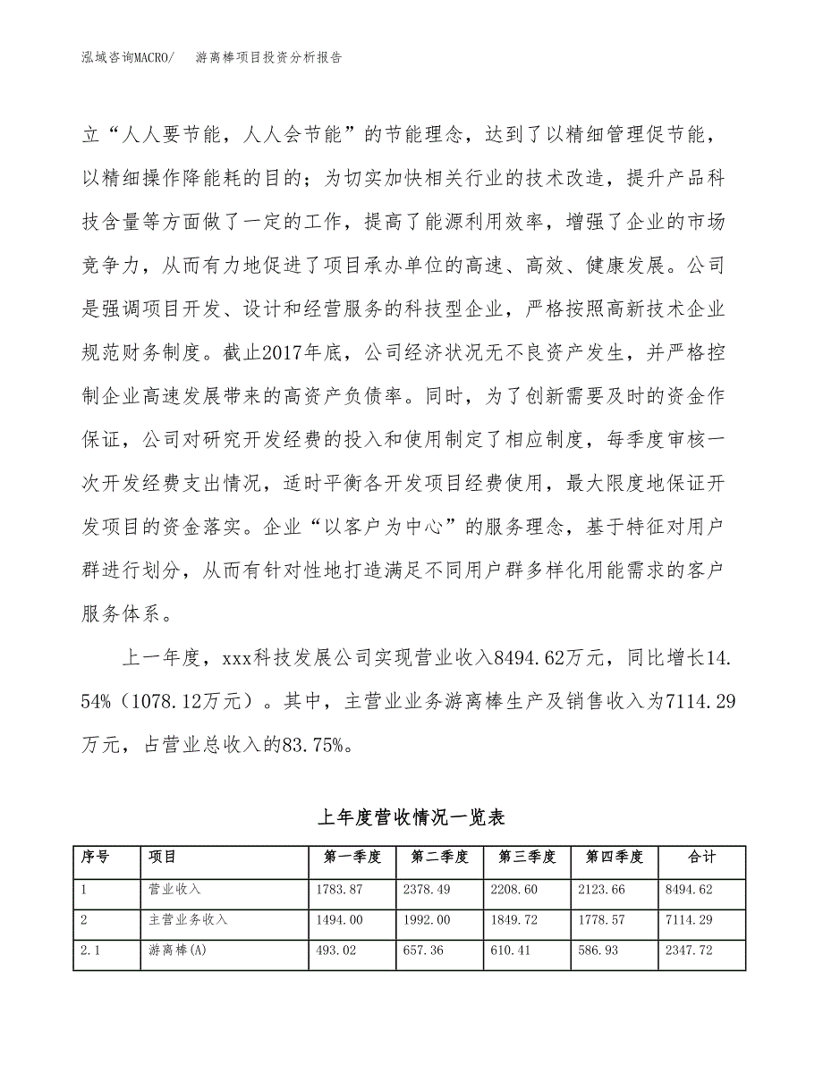 游离棒项目投资分析报告（总投资10000万元）（45亩）_第3页