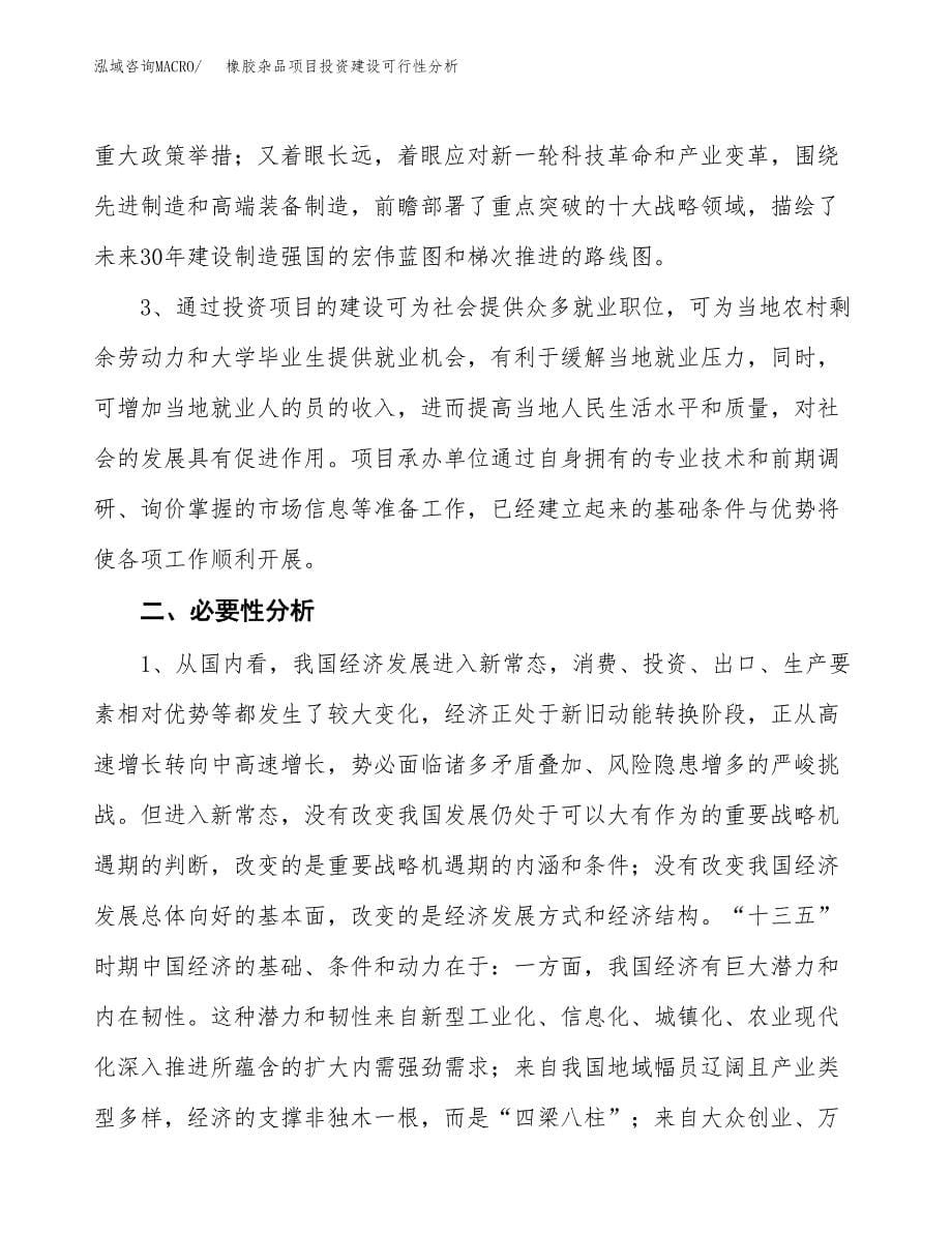 橡胶杂品项目投资建设可行性分析.docx_第5页