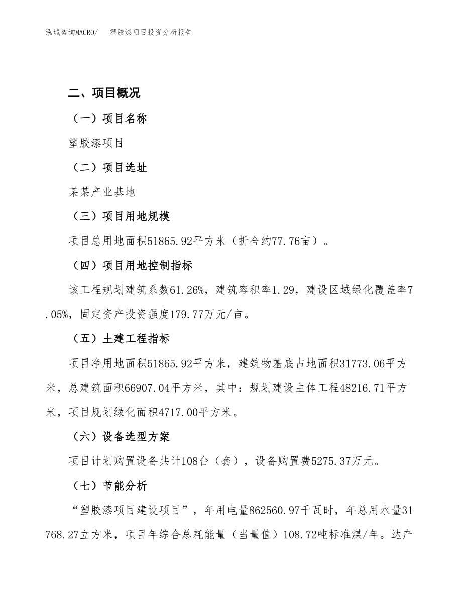 塑胶漆项目投资分析报告（总投资19000万元）（78亩）_第5页