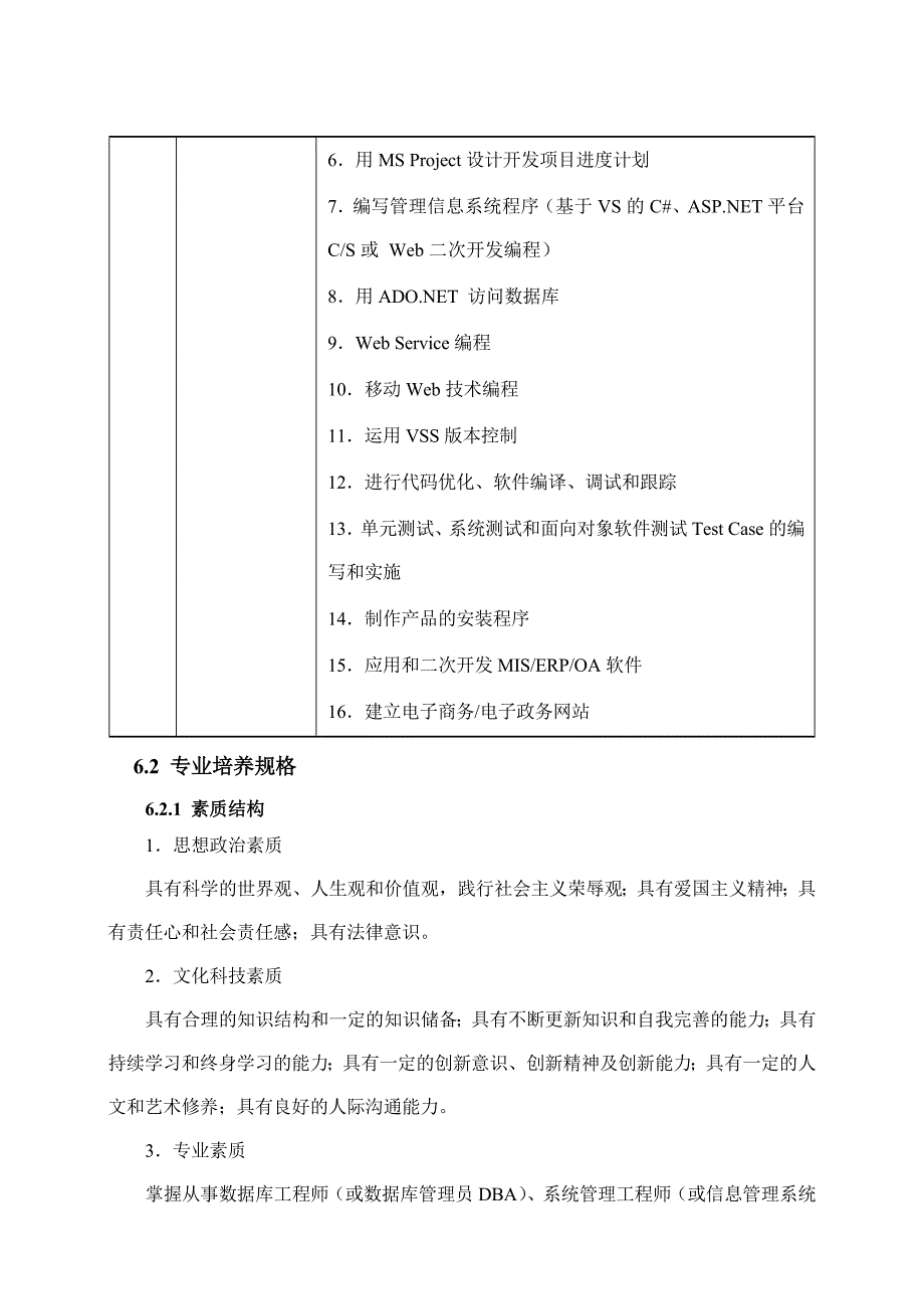 计算机信息管理专业教学基本要求-人才培养方案讲解_第4页