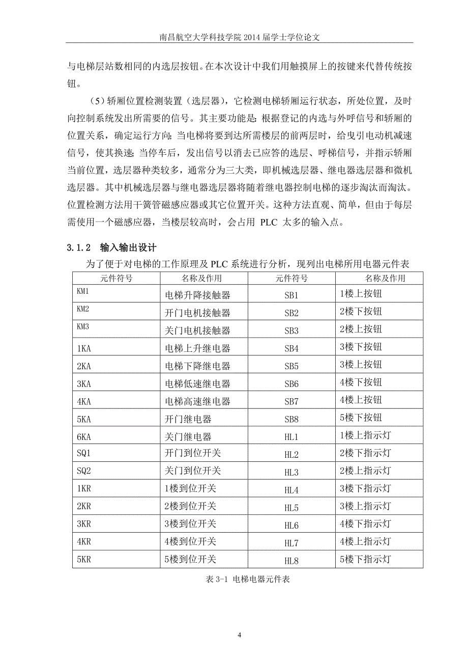 毕业论文--基于PLC的五层电梯的控制系统制作_第5页