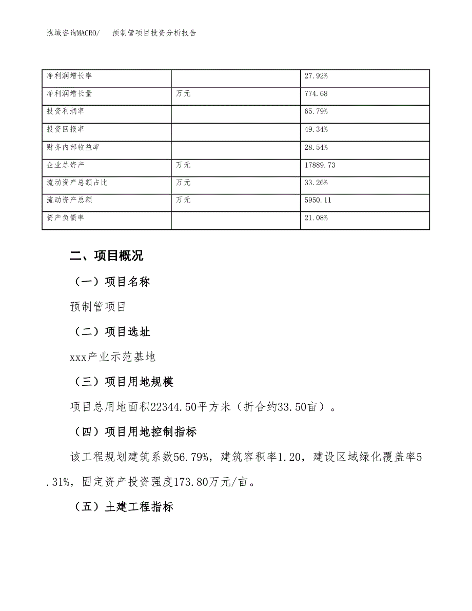 预制管项目投资分析报告（总投资8000万元）（34亩）_第4页