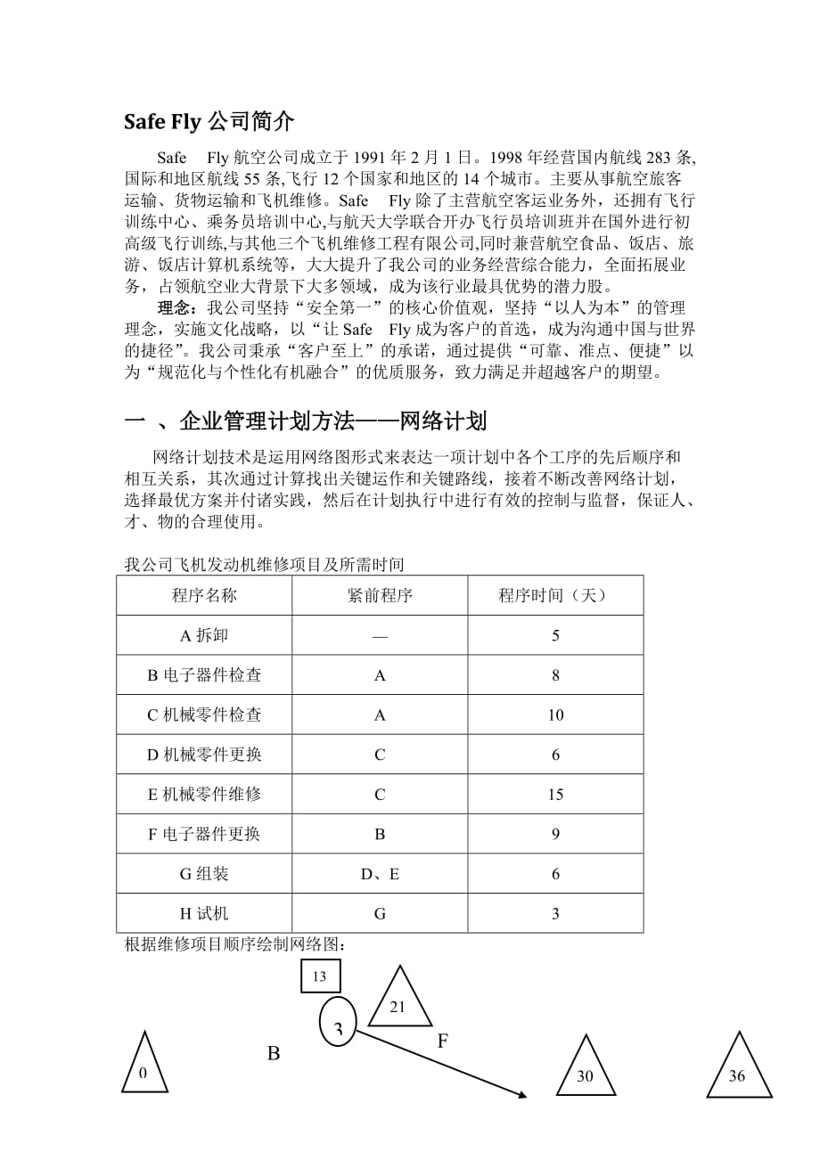 企业管理计划、决策、预测、战略分析实训报告_第2页