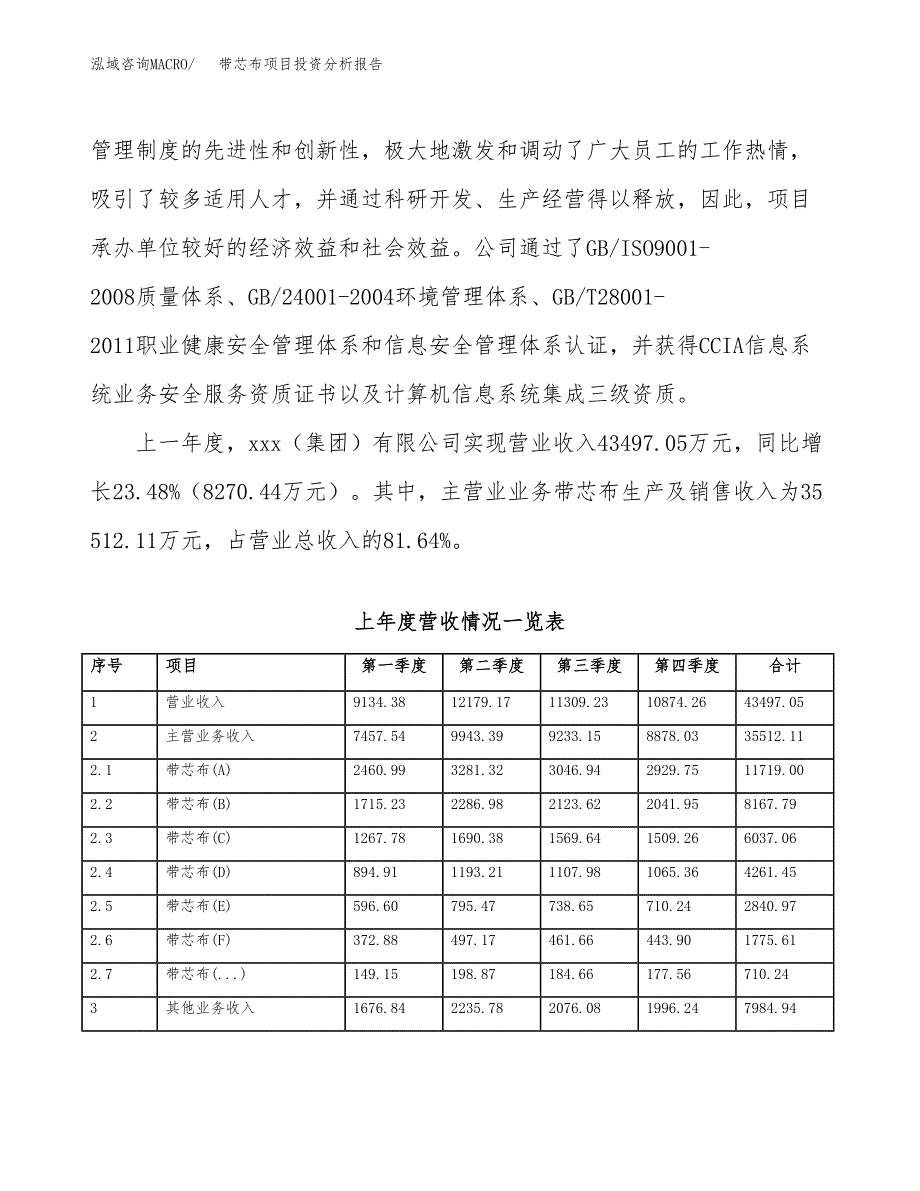 带芯布项目投资分析报告（总投资19000万元）（88亩）_第3页