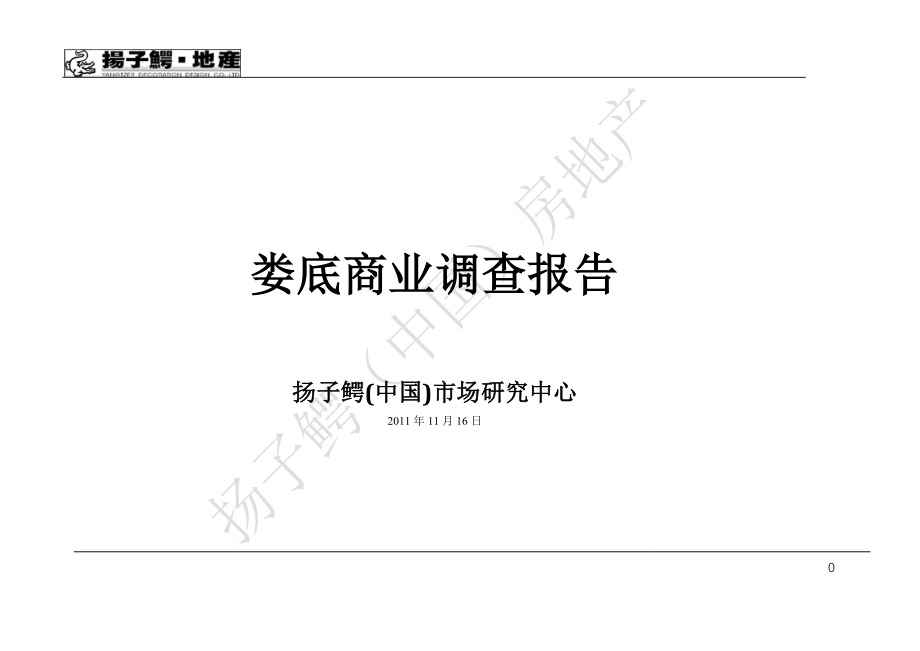 2011年11月湖南娄底商业地产调查报告_104页_第1页