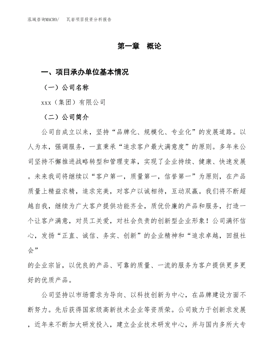 瓦岩项目投资分析报告（总投资13000万元）（52亩）_第2页