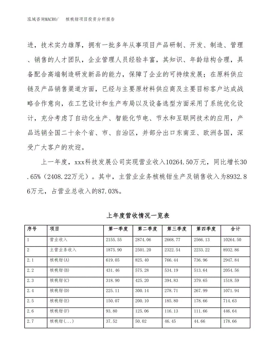 核桃钳项目投资分析报告（总投资9000万元）（37亩）_第3页