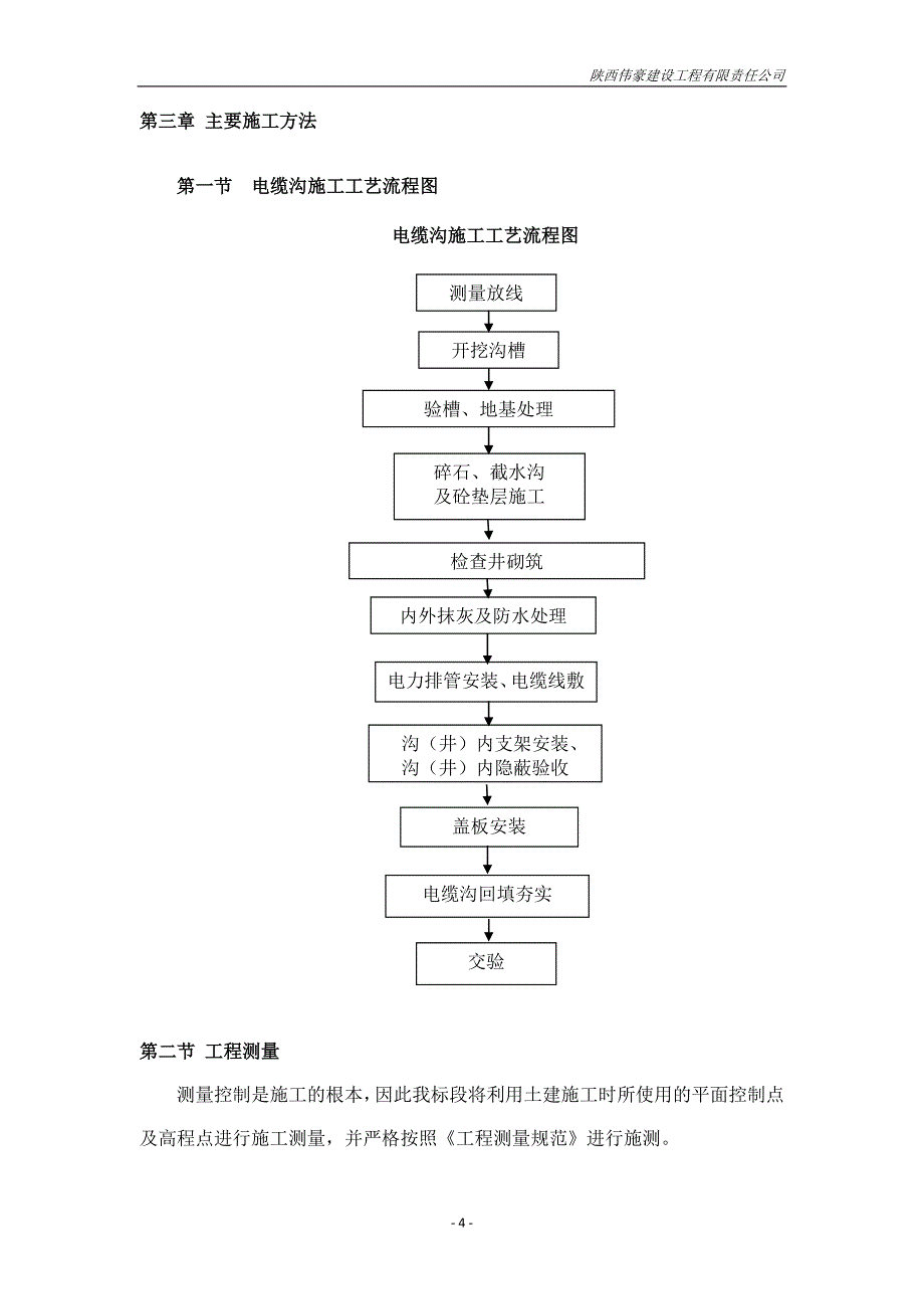 电缆沟施工组织设计讲解_第4页