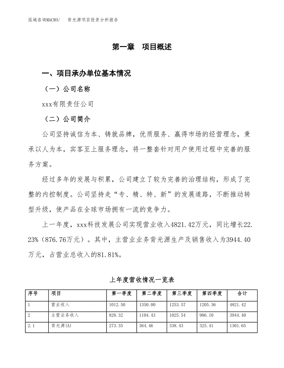 背光源项目投资分析报告（总投资4000万元）（20亩）_第2页