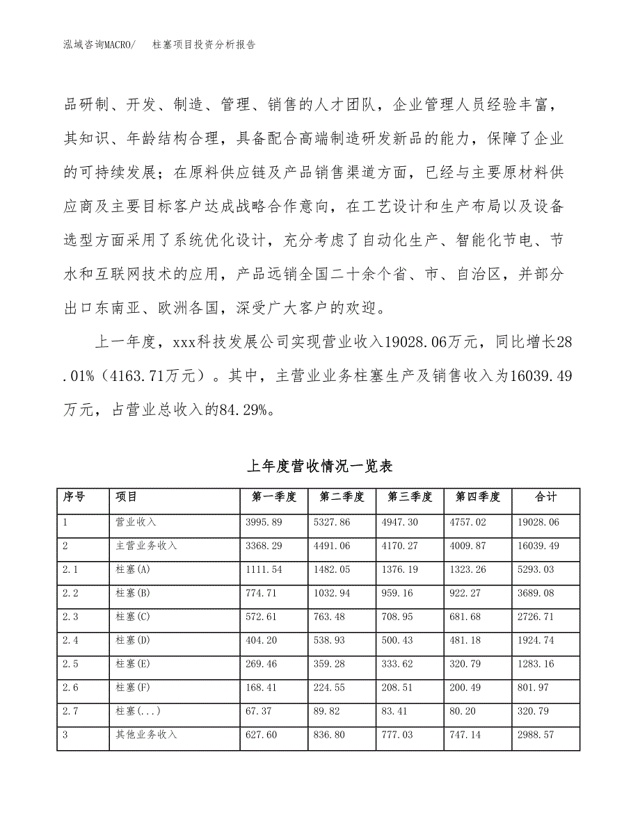 柱塞项目投资分析报告（总投资13000万元）（54亩）_第3页