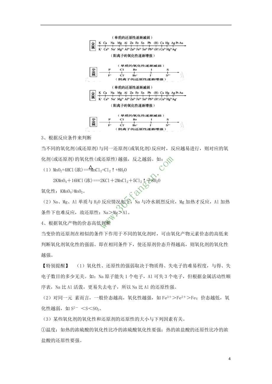 高中化学 第二单元 化学物质及其变化 第三讲 氧化还原反应讲义(必修1)_第4页