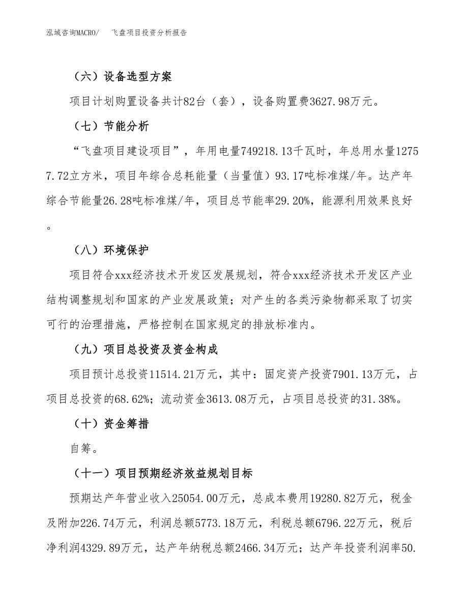 飞盘项目投资分析报告（总投资12000万元）（49亩）_第5页