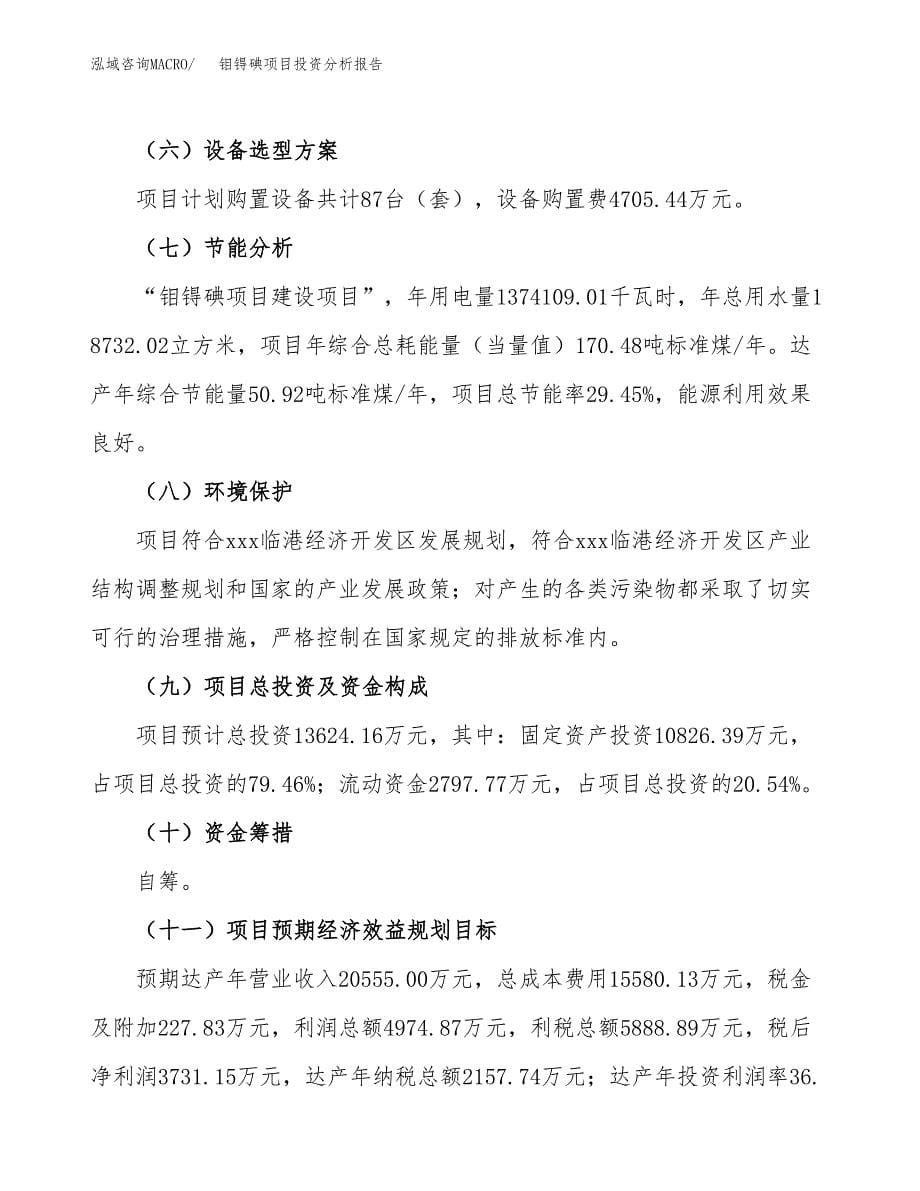 钼锝碘项目投资分析报告（总投资14000万元）（55亩）_第5页