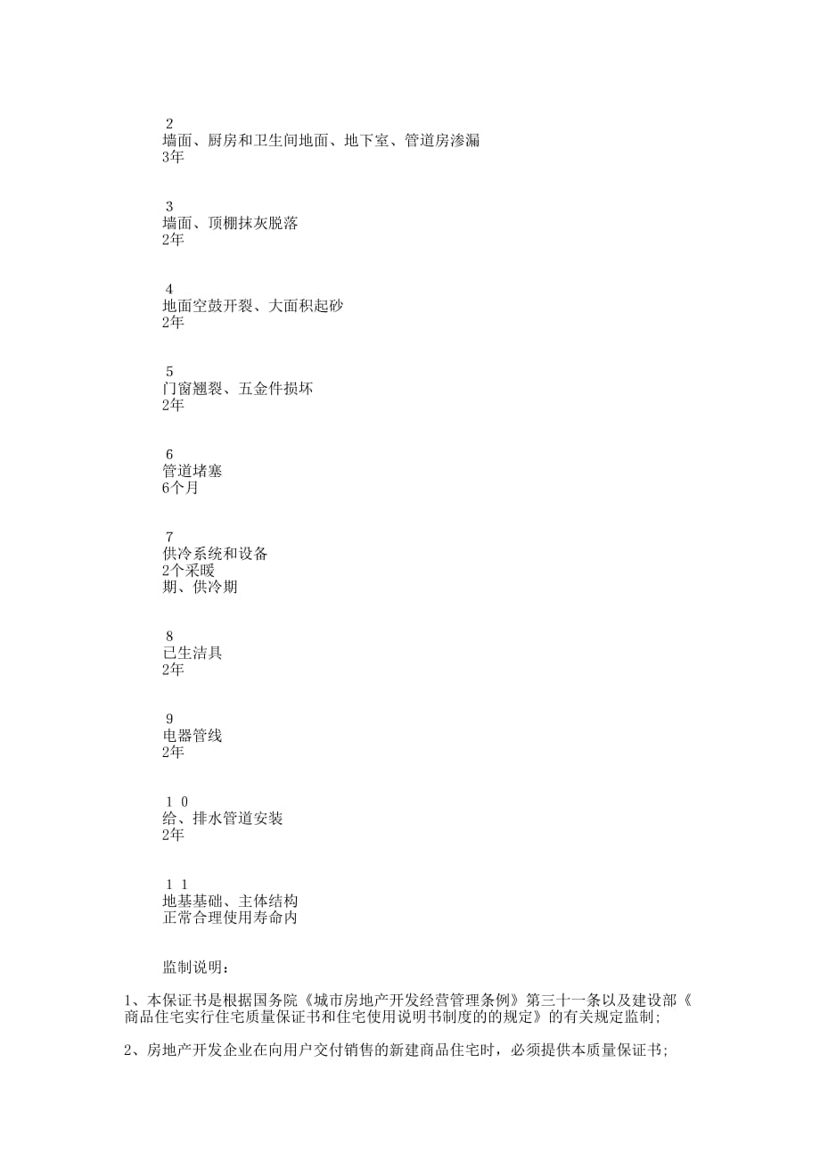 商品住房质量保证书(精选多 篇).docx_第2页