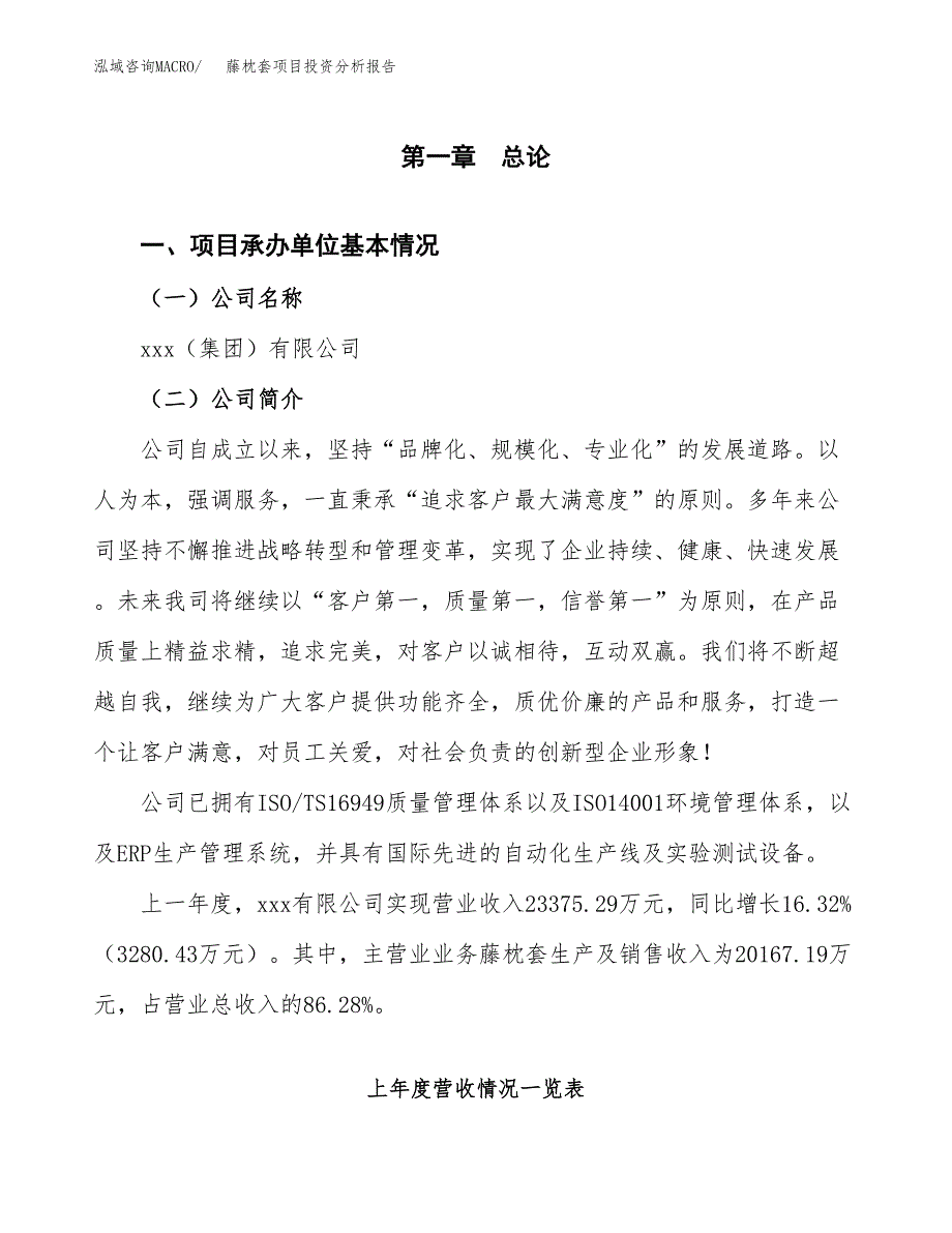 藤枕套项目投资分析报告（总投资17000万元）（66亩）_第2页