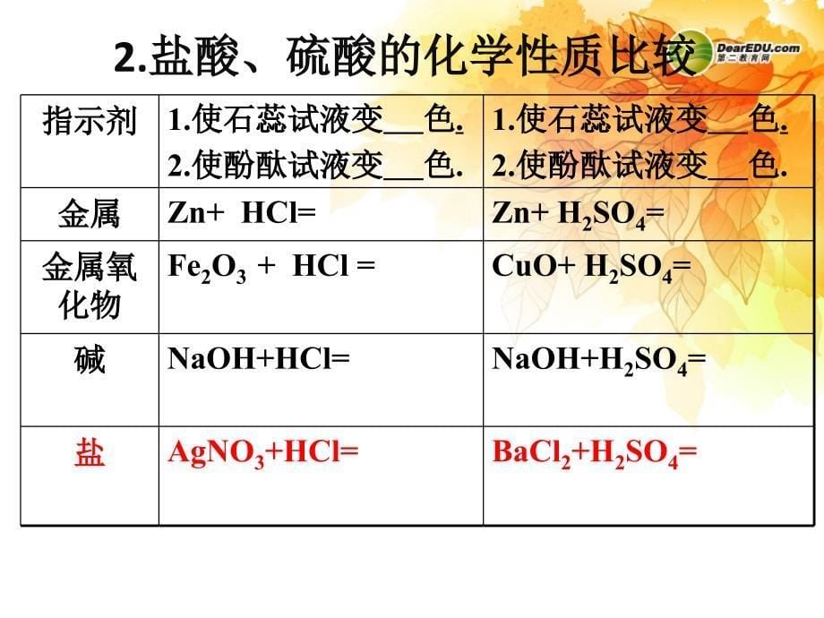 河南省濮阳市南乐县城关镇初级中学九年级化学下册 101 常见的酸和碱复习课课件 新人教版._第5页