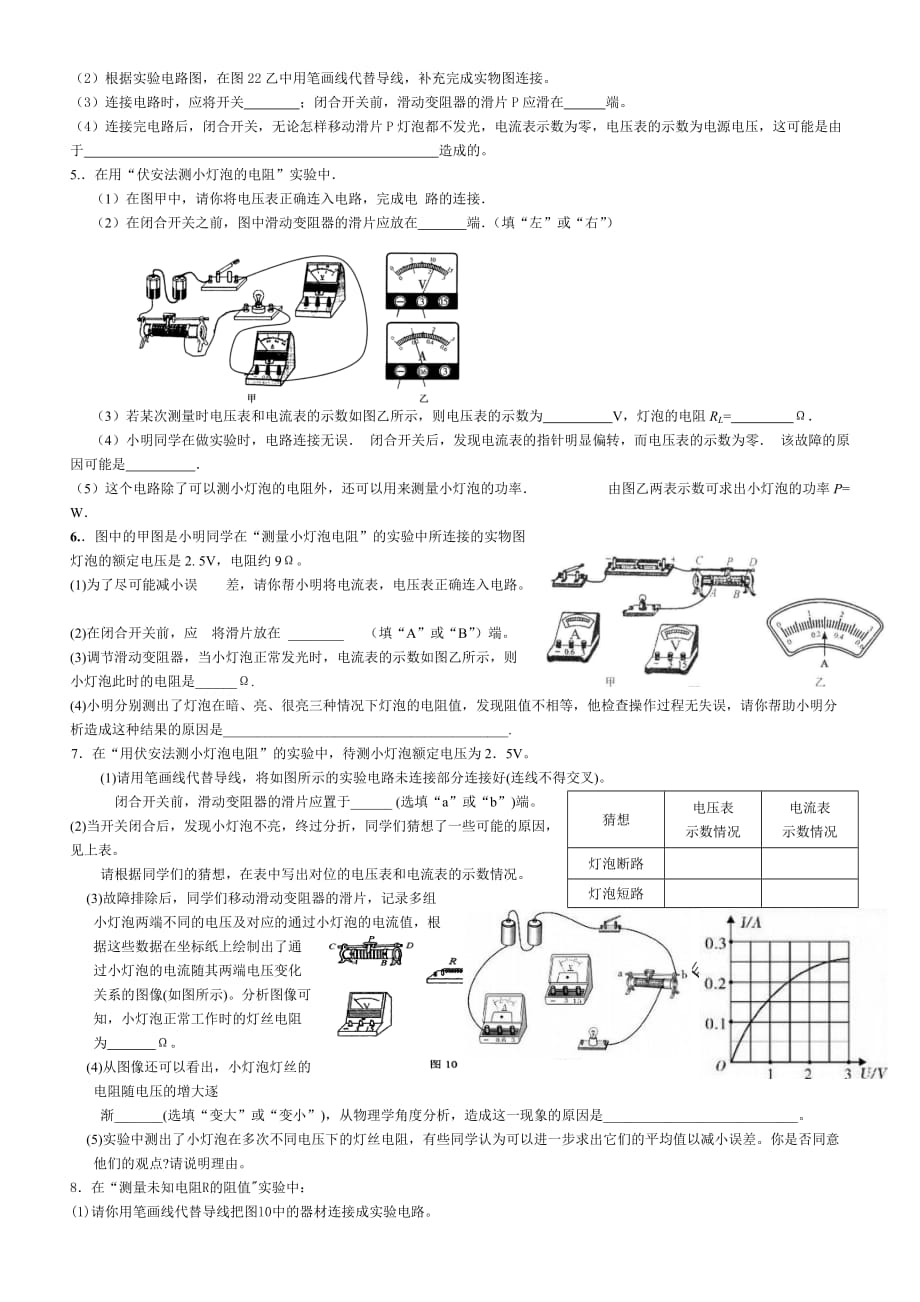 伏安法测电阻习题及答案_第2页