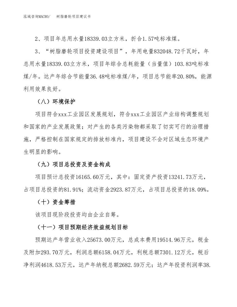 树脂磨轮项目建议书（可研报告）.docx_第5页