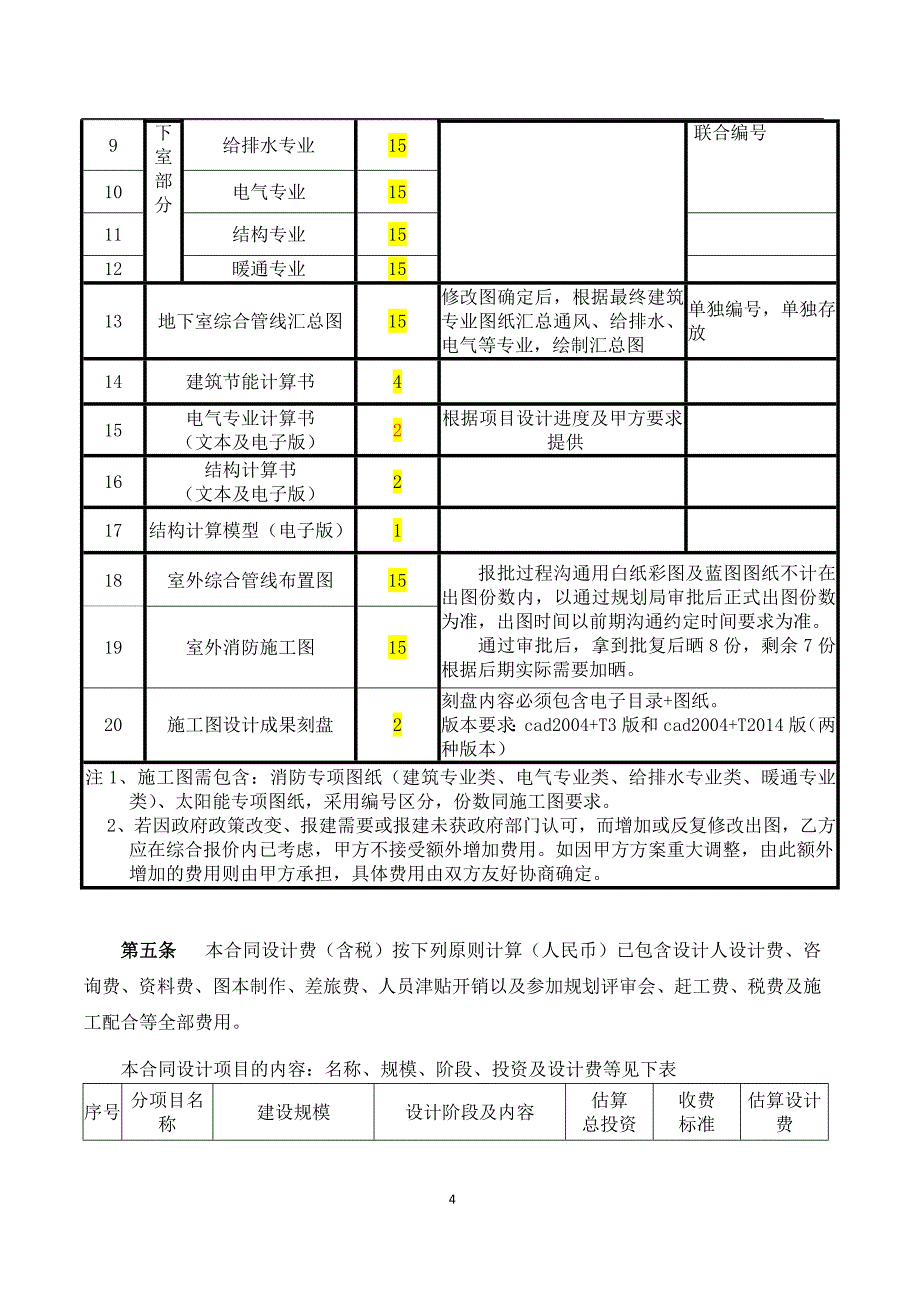 施工图设计合同标准模板._第4页