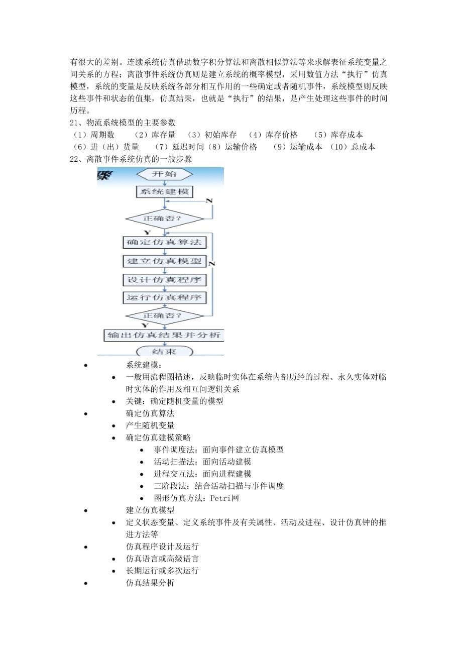 物流建模与仿真期末复习资料_第5页