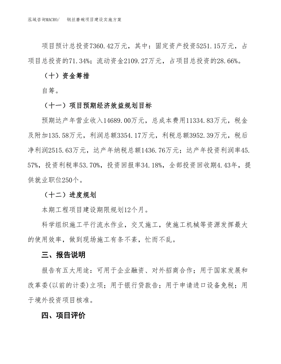 钢丝磨碗项目建设实施方案（模板）_第4页