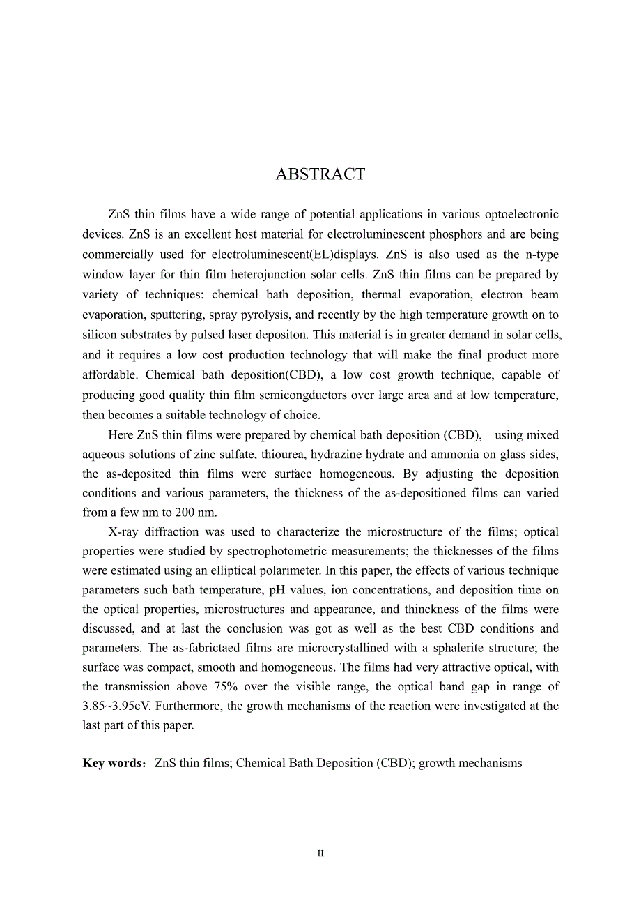 化学浴沉积zns薄膜及其机理研究_第3页