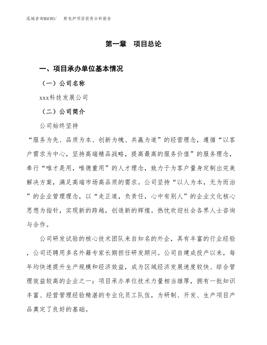 煎包炉项目投资分析报告（总投资11000万元）（46亩）_第2页