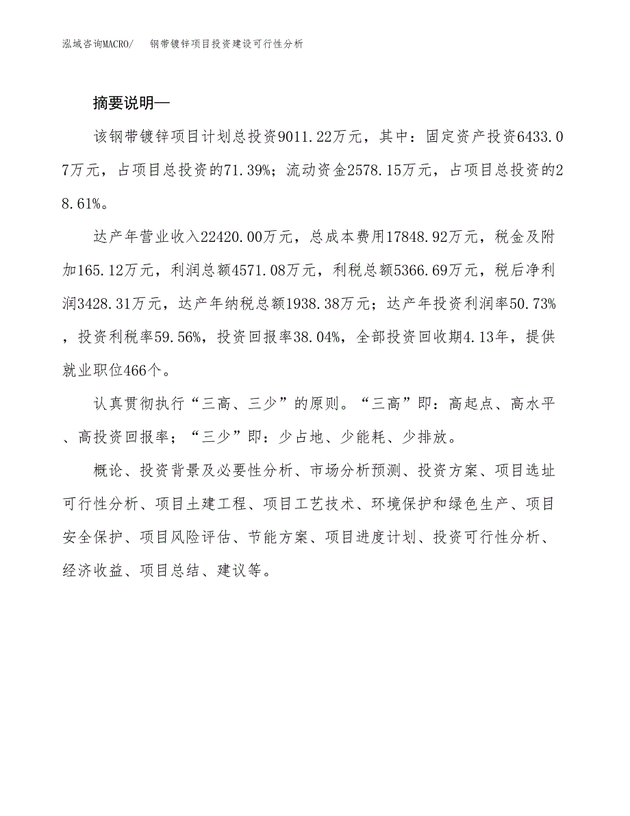 钢带镀锌项目投资建设可行性分析.docx_第2页