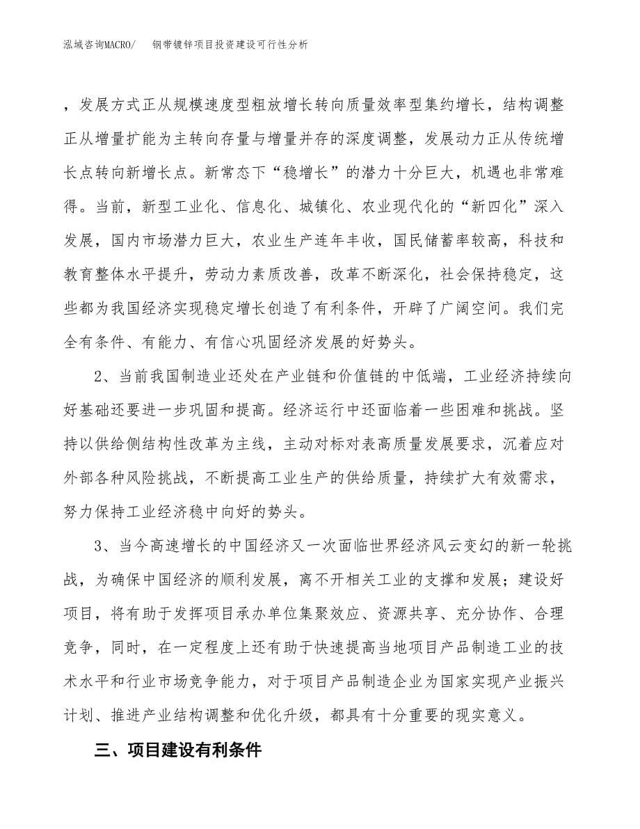 钢带镀锌项目投资建设可行性分析.docx_第5页