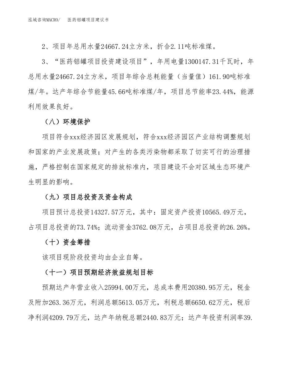 医药铝罐项目建议书（可研报告）.docx_第5页