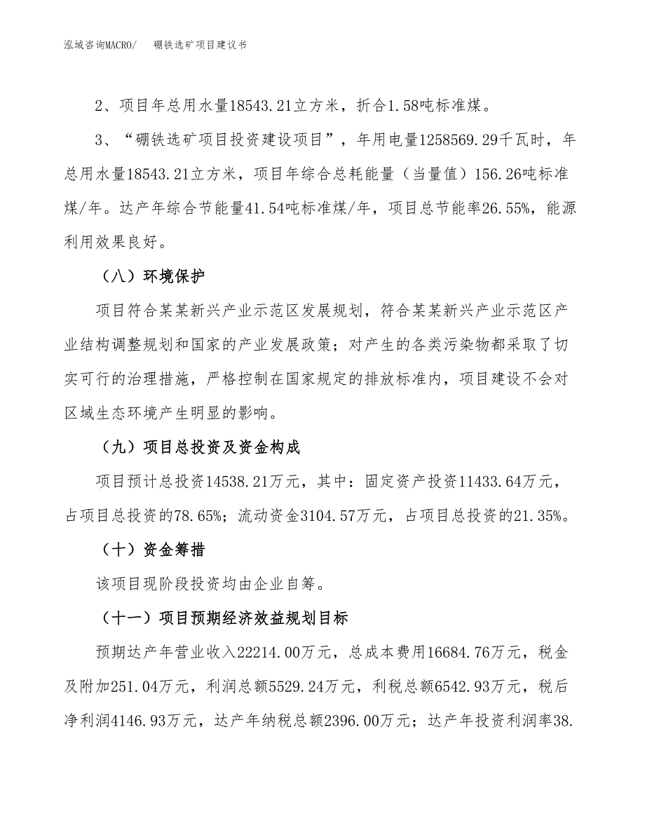 硼铁选矿项目建议书（可研报告）.docx_第4页