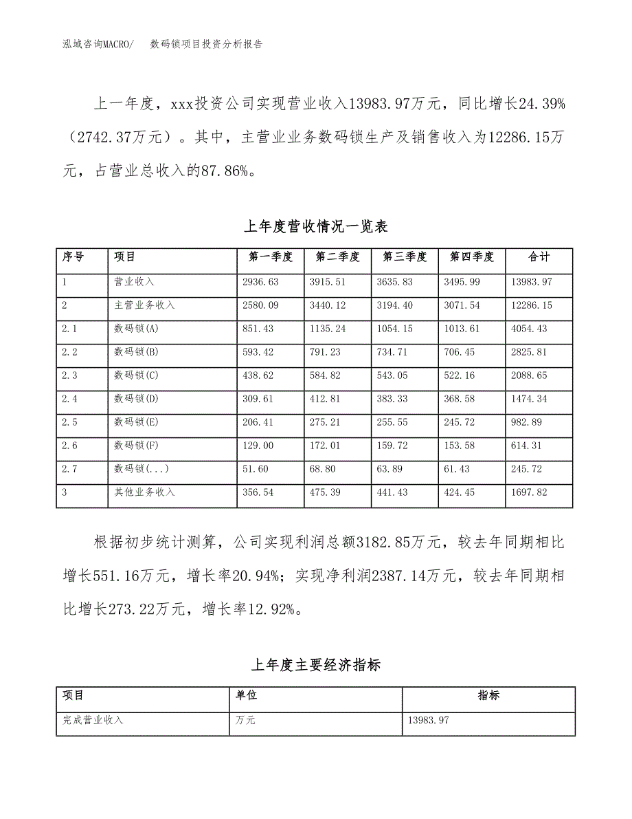 数码锁项目投资分析报告（总投资7000万元）（30亩）_第3页