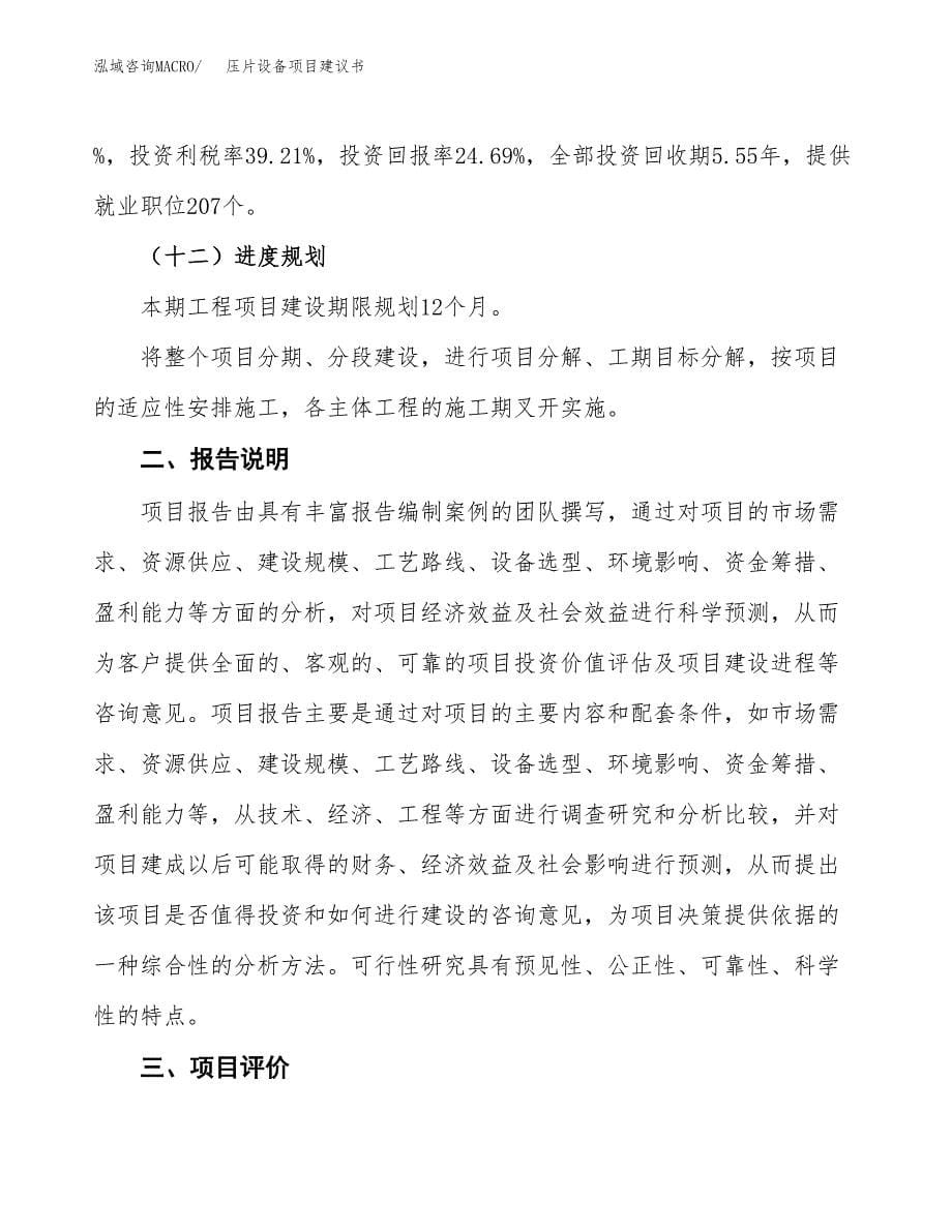 压片设备项目建议书（可研报告）.docx_第5页