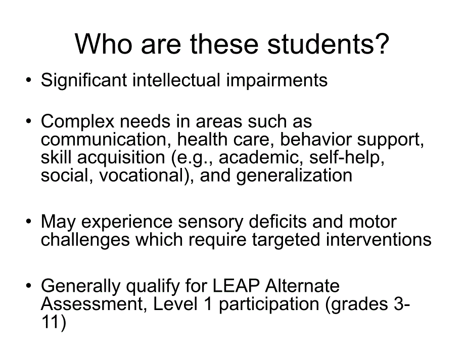 AIM for Students with Significant Disabilities目的为显著残疾的学生_第2页