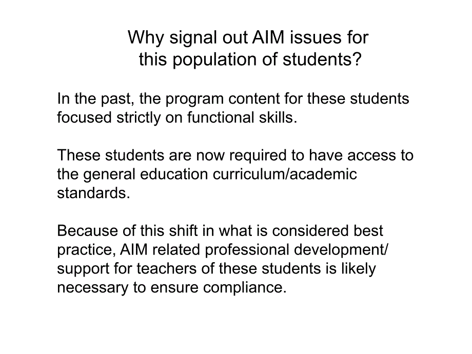 AIM for Students with Significant Disabilities目的为显著残疾的学生_第3页