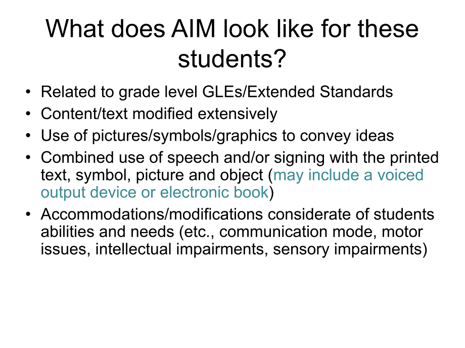 AIM for Students with Significant Disabilities目的为显著残疾的学生_第4页