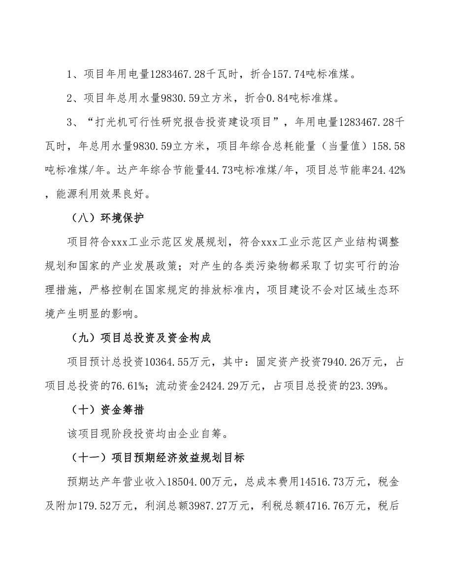 打光机可行性研究报告（总投资10000万元）（43亩）_第5页