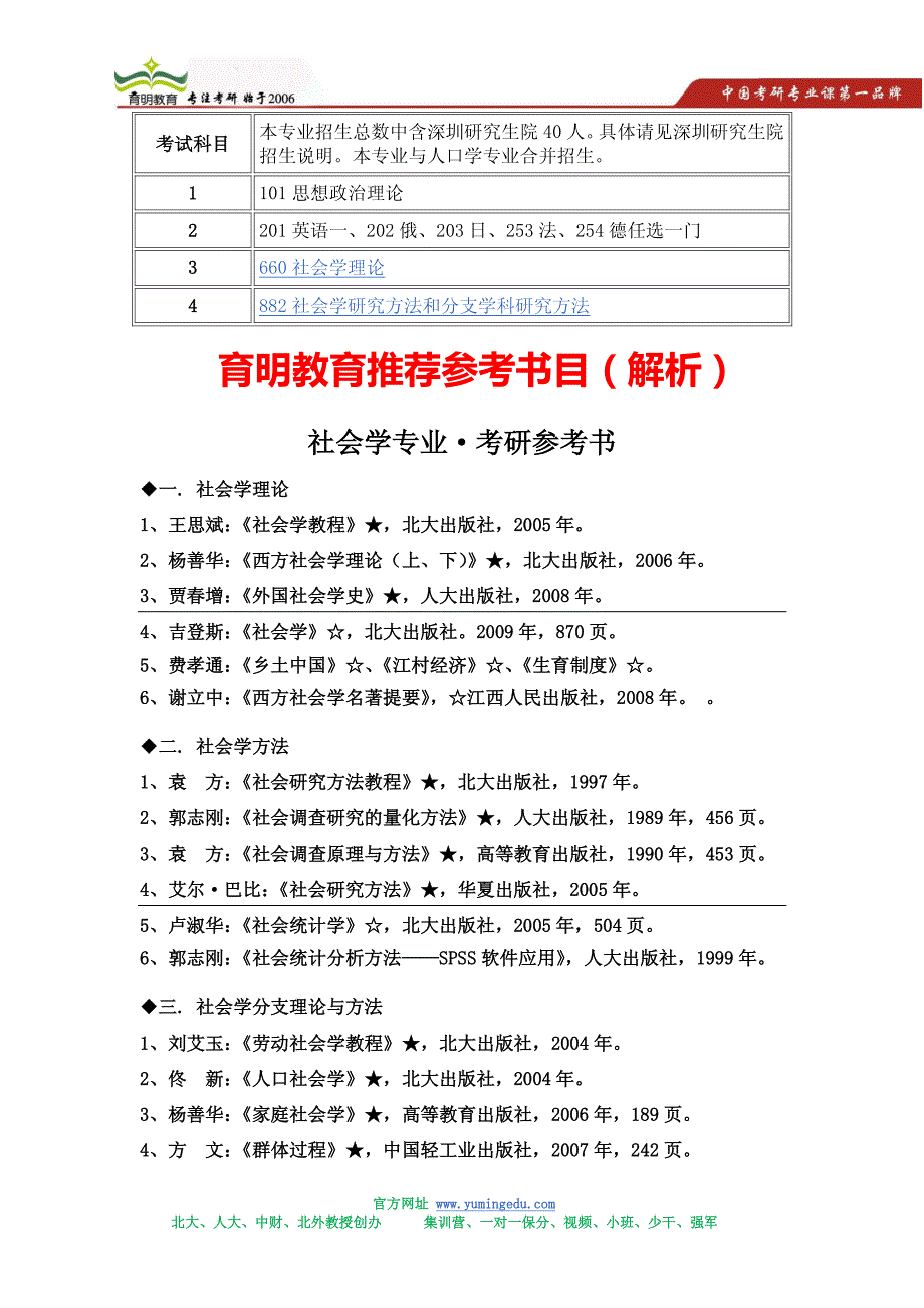 北京大学社会学考研信息、考研资料、考研笔记、辅导讲义_第2页