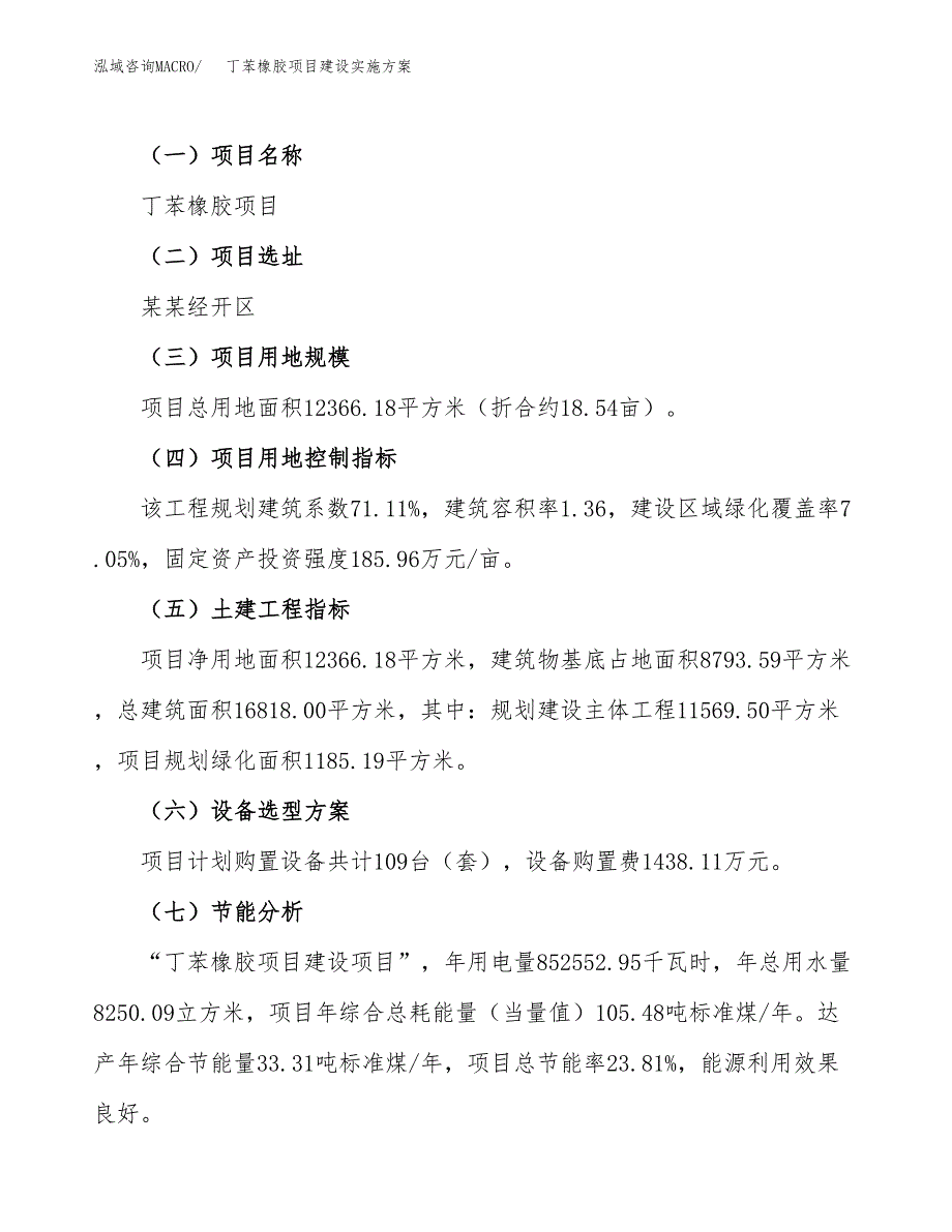 丁苯橡胶项目建设实施方案（模板）_第3页