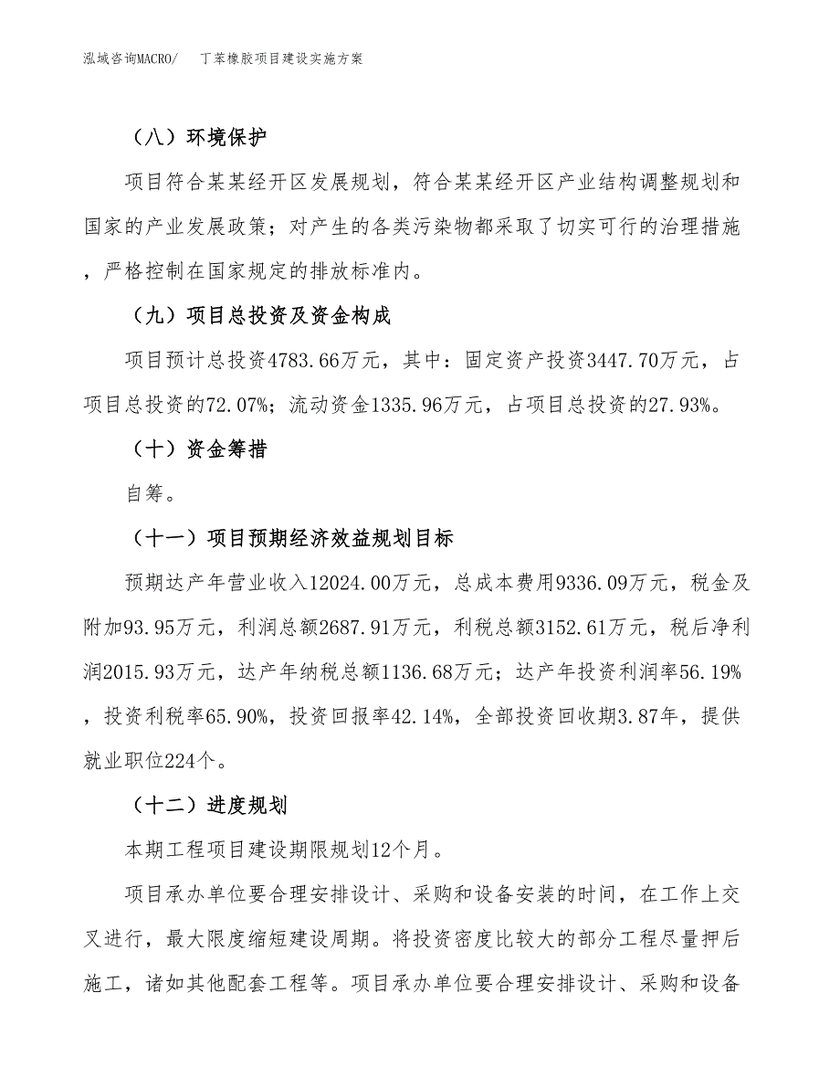 丁苯橡胶项目建设实施方案（模板）_第4页