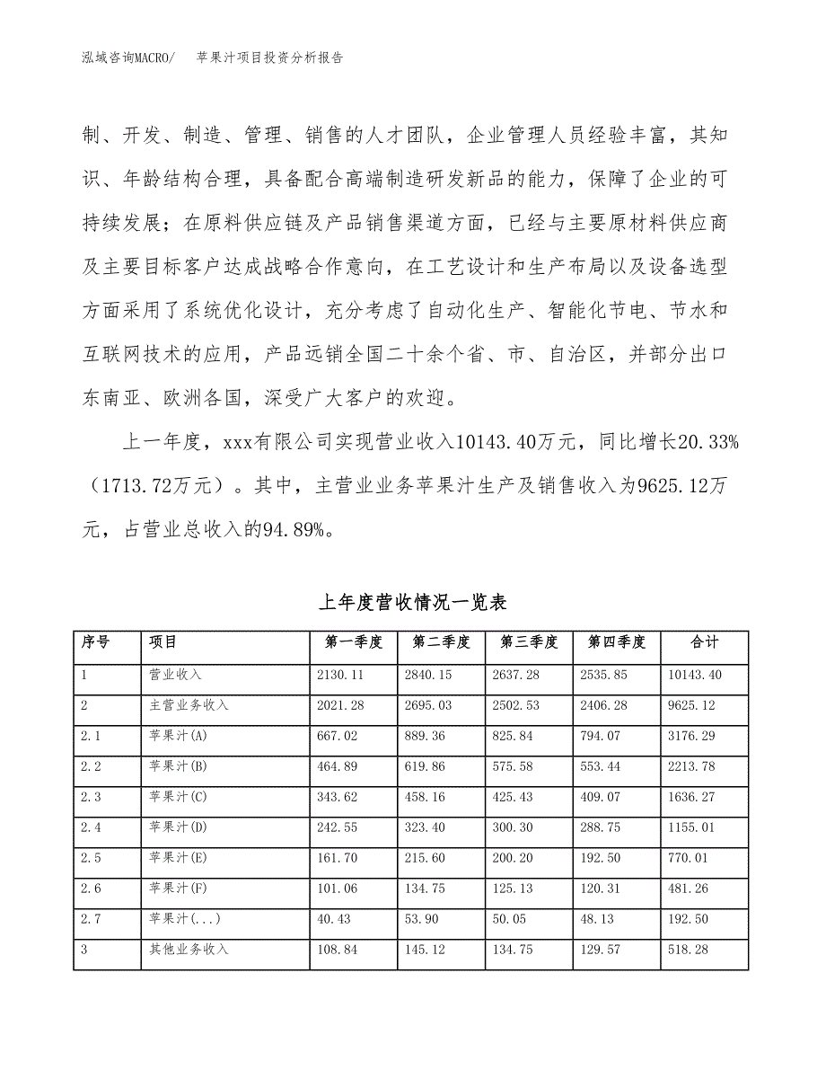 苹果汁项目投资分析报告（总投资8000万元）（39亩）_第3页