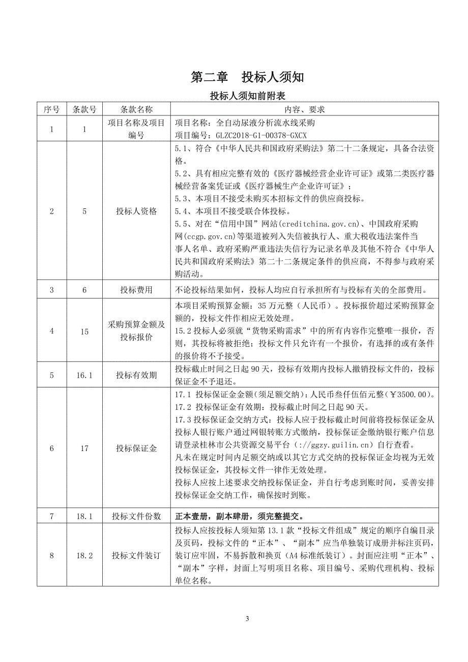 全自动尿液分析流水线采购招标文件_第5页