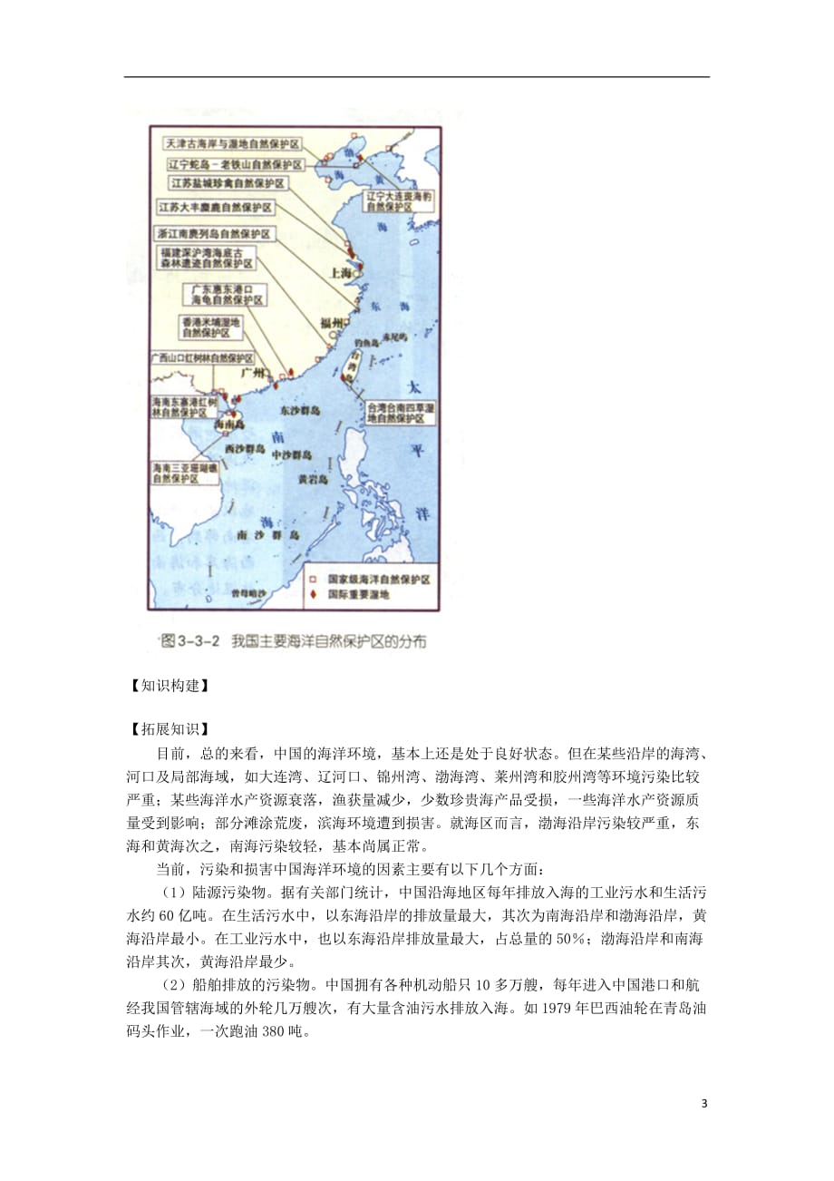 【最新】高中地理第三单元保护海洋环境33海洋环境保护学案无标准答案鲁教版选修2_第3页